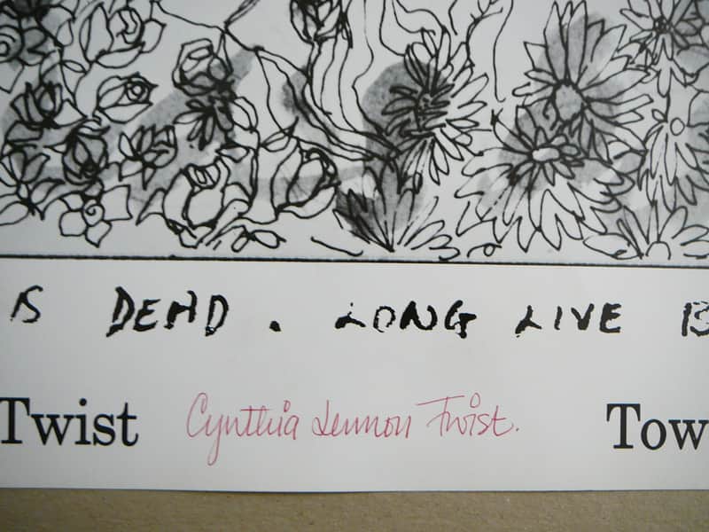 Beatles Rare Cynthia Lennon Twist signed Print John Paul George Ringo Beatles Maharishi 1981 image 1
