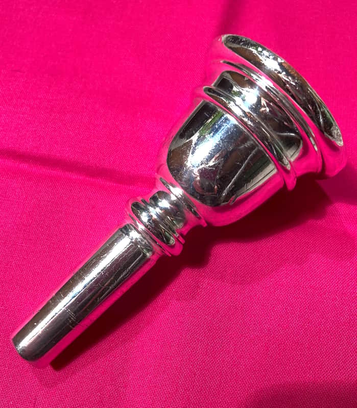 Antique Tuba Mouthpiece-All Plating Intact-Deep Funnel Shape Cup-Great Condition! image 1