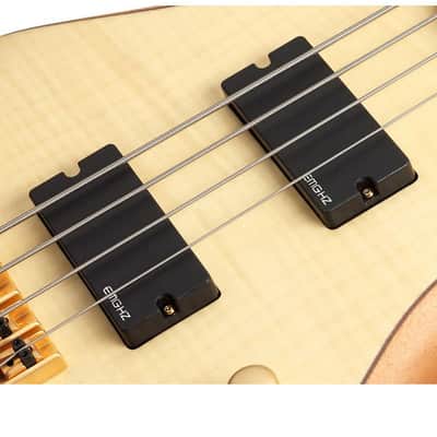 Schecter Stiletto Custom-4 Electric Four-String Bass Guitar - Natural Satin image 2