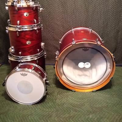 6pc. Tama Silverstar Limited Edition Tamo Ash Set w/ Rack / Red Satin Mahogany image 7