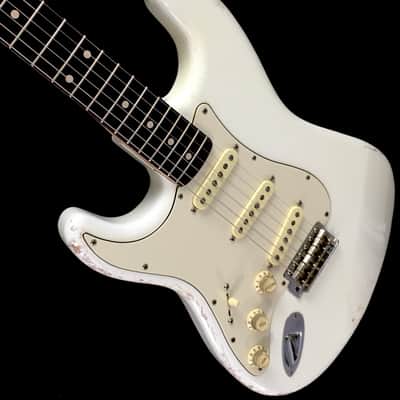 LEFTY! Boutique Reverse ST62 Hendrix Olympic White Nitro Strat Wildwood Custom Relic Guitar Lefty 6.9 lb HSC image 5