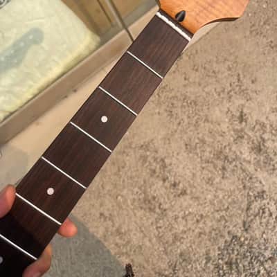 5-string electric bass neck jazz bass stainless steel 21frets Roasted flame Maple guitar neck 34inch hole 18mm Rosewood fingerboard Bild 7