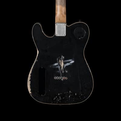 Valentino Guitars Thinline T-style P90 - Gold/black image 8
