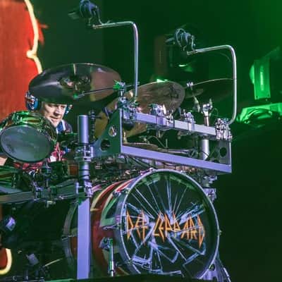 Rick Allen's Def Leppard 2016 Tour "Union Jack" Drum Kit. Yamaha, Hart, Custom. AUTOGRAPHED! Authenticated! image 8