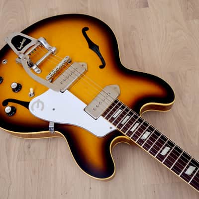 1998 Epiphone Elitist '64 Casino Sunburst Near Mint w/ Bigsby & Case, Japan Terada, McCartney Spec image 11