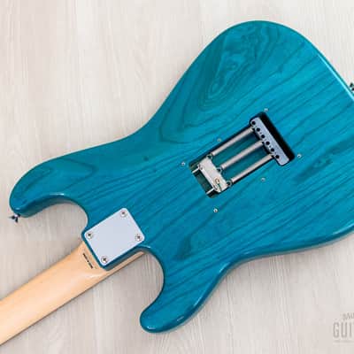 2012 Fender '62 Stratocaster ST62/ASH/MH Transparent Blue + Headstock, Near-Mint, Japan MIJ image 14