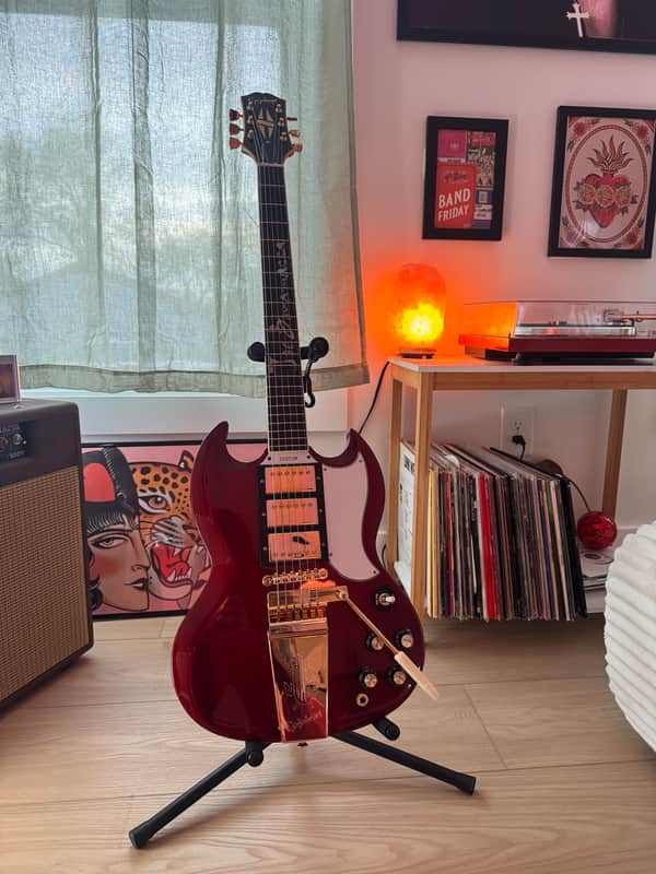 Epiphone Joe Bonamassa 1963 SG Custom - Dark Wine Red with Hard Shell Case image 1