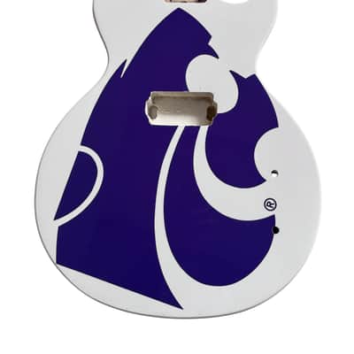 White Single Cut LP Style Guitar Basswood Body image 1