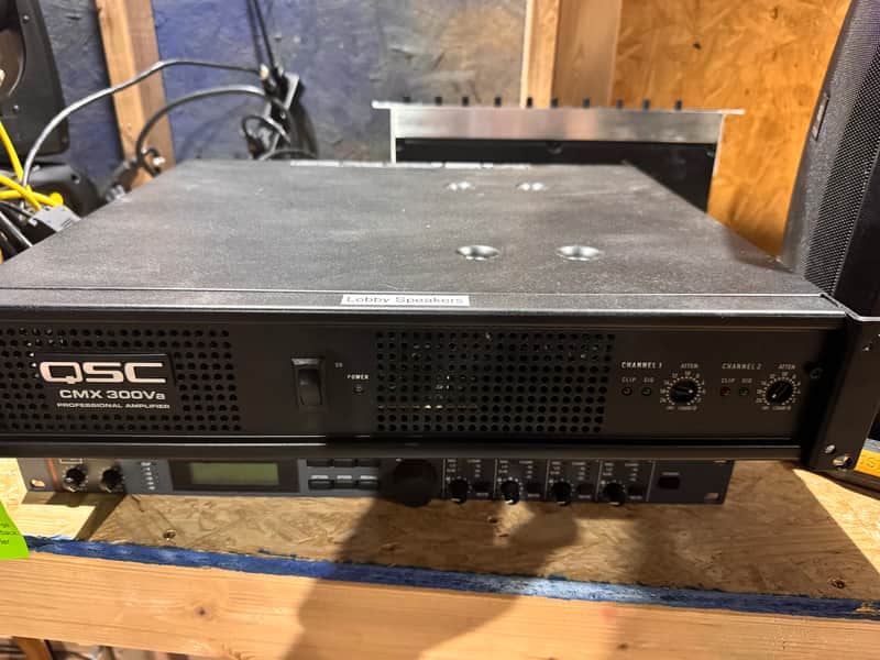 QSC CMX300VA 2-Channel Commercial Power Amplifier 2010s - Black image 1