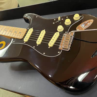 Fender American Ultra Stratocaster with Roasted Maple Fretboard - Black - With OHSC Hard Case image 2