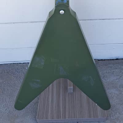 GIBSON 2021 FLYING V TRIBUTE ELECTRIC GUITAR - OLIVE DRAB FINISH W/CASE image 5
