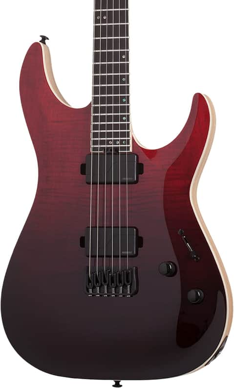 Schecter C-1 SLS Elite Electric Guitar. Blood Burst image 1
