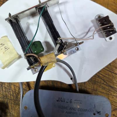 Vintage RARE New Old Stock 1972 Harmony Rebel H81 Loaded Pickguard Wiring Harness DeArmond Gold Foil Pickup Slider Switches Luthier Guitar Parts image 7