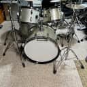 Ludwig No. 983-1 Hollywood Outfit 8x12 / 9x13 / 16x16 / 14x22" Drum Set with Keystone Badges 1968 - 1969 - Silver Sparkle