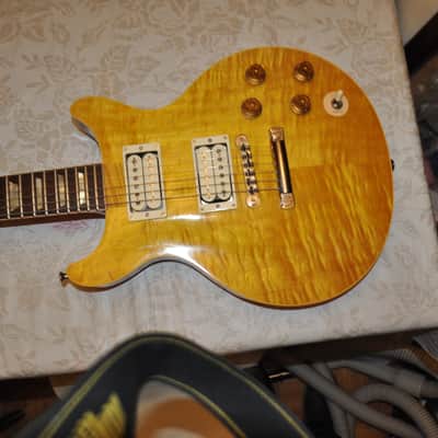 Custom Jam City Guitar by Jim Weyandt Double Cutaway - Flametop image 13