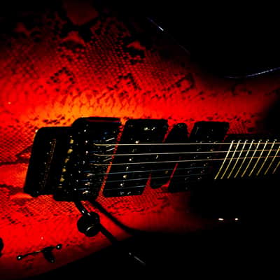 LAG ROCKLINE "Snake" 1990 Snakeskin. Handmade in France. Superstrat. Cool & Unique. image 20