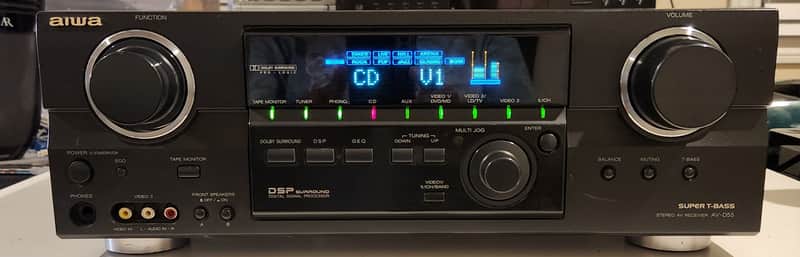 Aiwa Aiwa AV-D55 Stereo Audio Video Receiver 90s - Black image 1