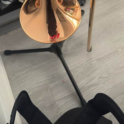 Yamaha YSL-448G Intermediate Bb/F Trombone 2010s - Lacquered Brass image 6