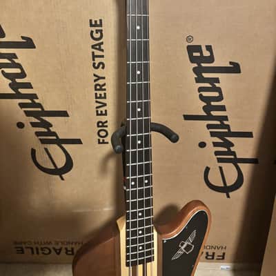 Epiphone T-bird Thunderbird Pro IV (NO - Natural Oil finish) 2013 bass with active electronics with hard case image 6