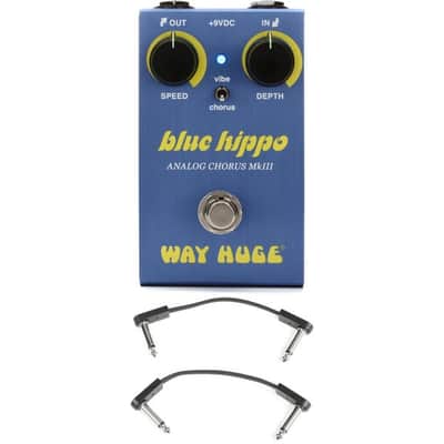 Way Huge Smalls Blue Hippo Analog Chorus with 3 Patch Cables image 2