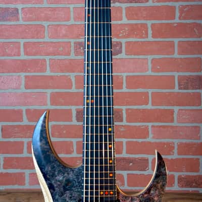 Schecter USA Custom Shop Sunset Extreme 7-string Electric Guitar - Natural Satin Stabilized Burl Top image 9