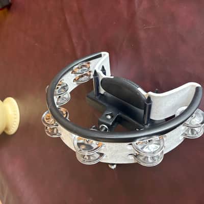 Pearl PTM10SHX Quickmount Tambourine with Steel Jingles 2010s - White image 2