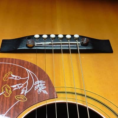 Hondo II Hummingbird 1979 2 Color Sunburst + Hard Case + Pro Set Up + Very unusual and cool image 6