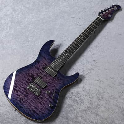 Mayones AQUILA Elite S6 - Dirty Purple Blue Burst Gross - image 2