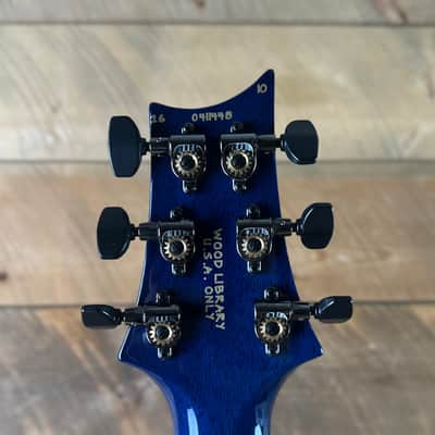 PRS Wood Library Custom 24 Quilt Top Brazilian Rosewood Fretboard - Aquamarine W/Blue Back 411448 image 9