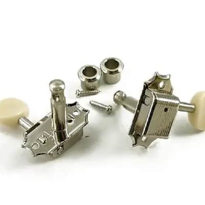 Kluson Deluxe KD-3-NP 3 per side with white buttons *Free Shipping in the USA* image 3