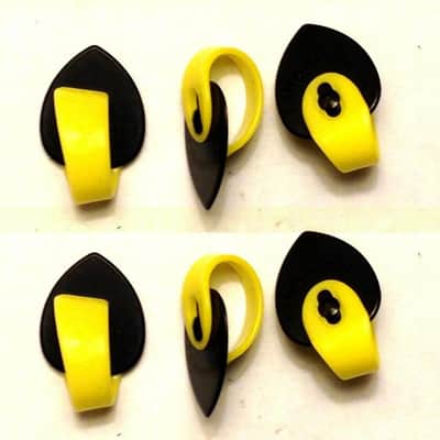 Fred Kelly Bumblebee Thumb Picks  6 Pack  Jazz Teardrop  Heavy