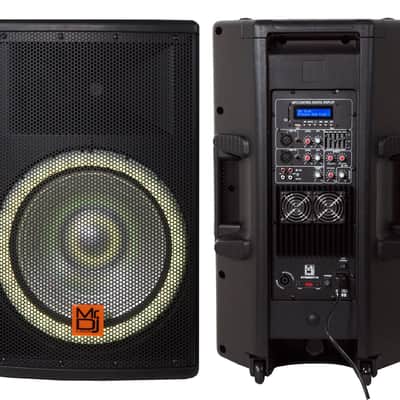 Mr. DJ SYNERGY15 15 Inch 4500W 2-Way Powered Active Speaker 4 Ohm Stage Bluetooth Audio Speaker image 2