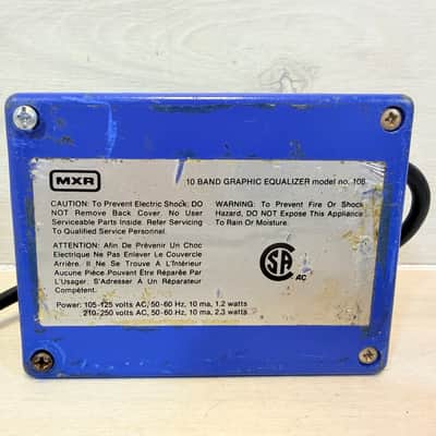 MXR Model 108 10-Band Graphic Equalizer EQ Pedal Blue AC Powered 1970's image 7