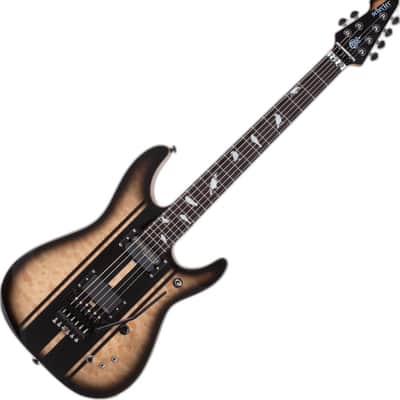 Schecter DJ Ashba guitar in Natural Black Burst image 1