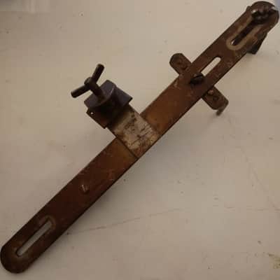 Ludwig/LeeCowbell+Wood-Block Mount Clamp-On Bass Drum Hoop Vintage 30s Nickel image 2