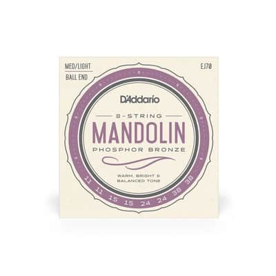 D'Addario 11-38 Medium/Light, Ball End, 8 String Mandolin Strings - EJ70 image 2