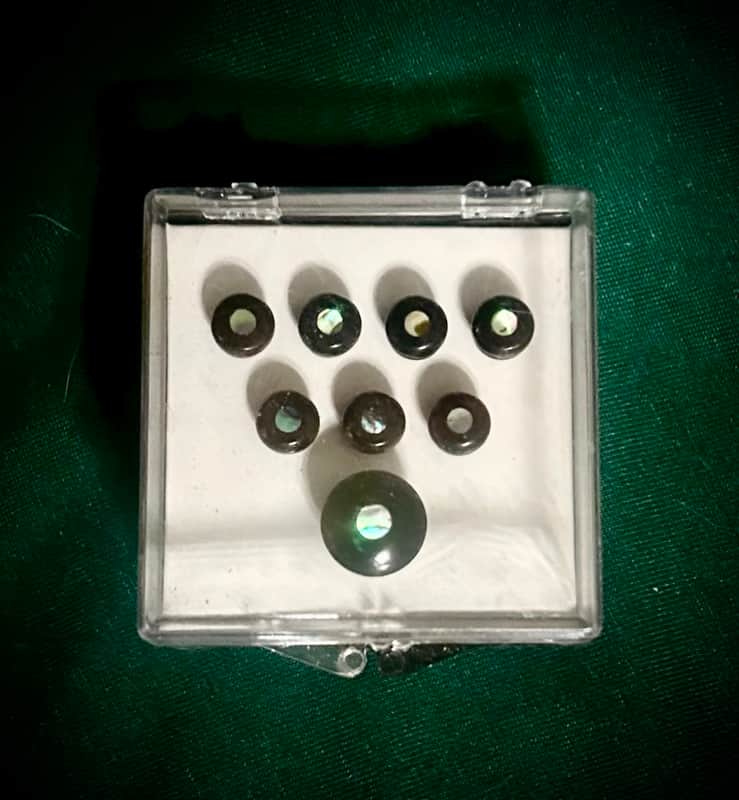 Martin Ebony w/Abalone Inlayed Bridge Pin/Endpin Set #18APP50 image 1