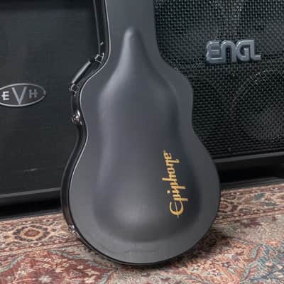 Epiphone Bonehead Signature Riviera Semi-Hollow Electric Guitar - Dark Tobacco Sunburst with Hardshell Case image 16