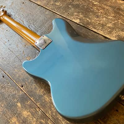 Fender Mustang '69 Reissue CIJ R-Serial 2004 Rare Non-Catalogue Solid Lake Placid Blue w/ Matching Headstock image 4