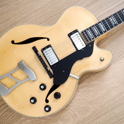 1970s Hagstrom Jimmy D'Aquisto Archtop Electric Guitar Blonde Sweden w/ Case image 1