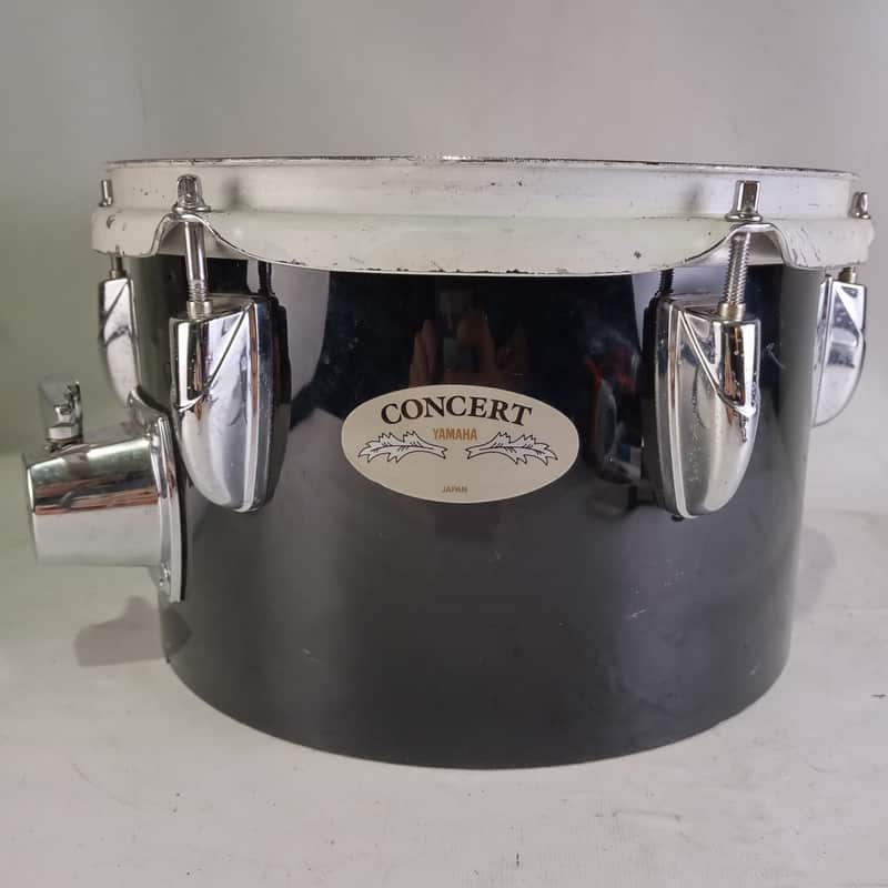 Yamaha 6.5x10" Concert Tom Drum Made in Japan Piano Black Birch Pre-YESS Vintage image 1