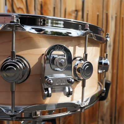 DW USA Collectors Series Natural Satin Oil 5.5 x 14" Pure Maple Shell With Ring's   Snare Drum image 5