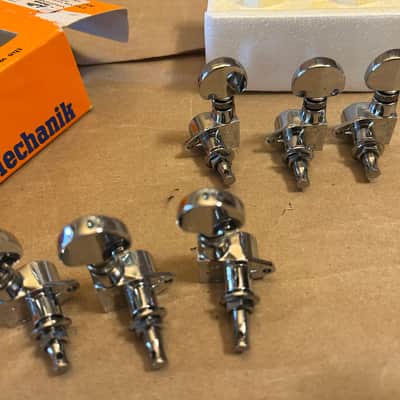 Ibanez Patent Pend. Tuning machines heads 3R 3L   1970s  - Chrome in Very Good Condition. image 9