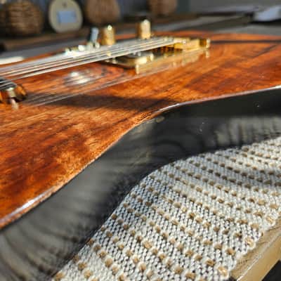 Custom Build Telecaster Style Guitar -- Figured Black Walnut & Baked Ash Body w/ HSC image 5