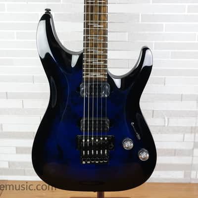 Schecter Omen Elite 6 FR - See Thru Blue Burst image 1