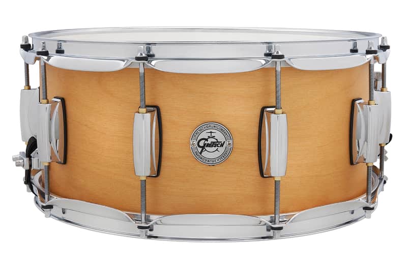 Gretsch Drums Birch Snare Drum – 6.5 inches x 14 inches, Satin Natural image 1