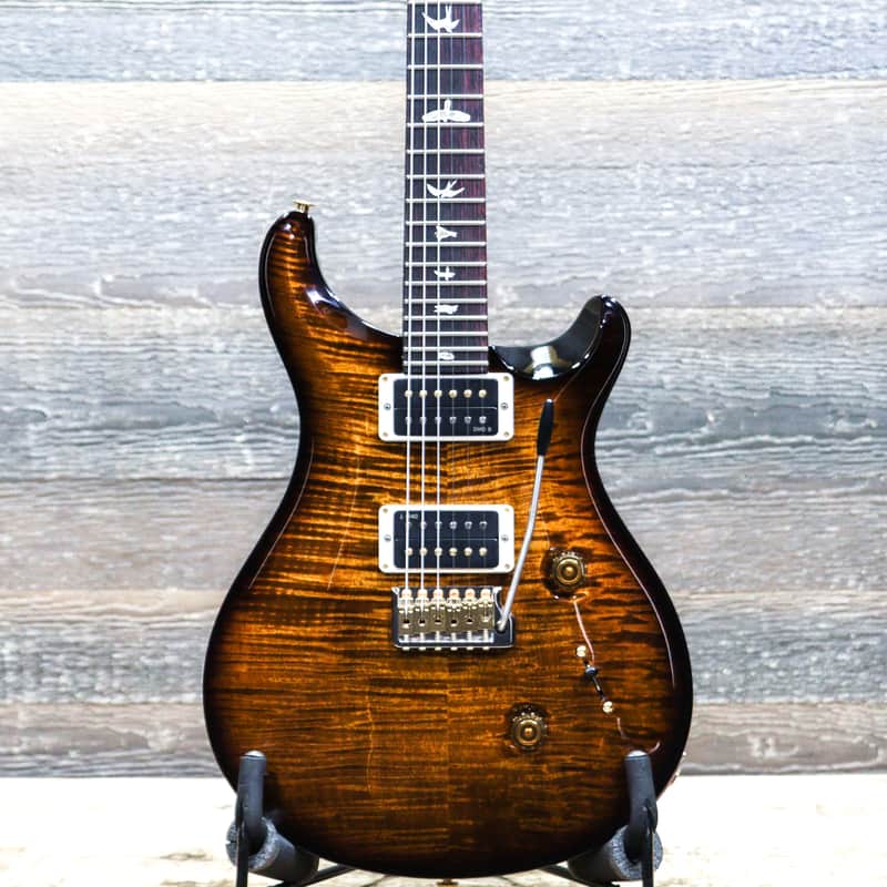 PRS Custom 24 10-Top DMO Pickups Black Gold Wraparound Burst Electric Guitar w/Case image 1