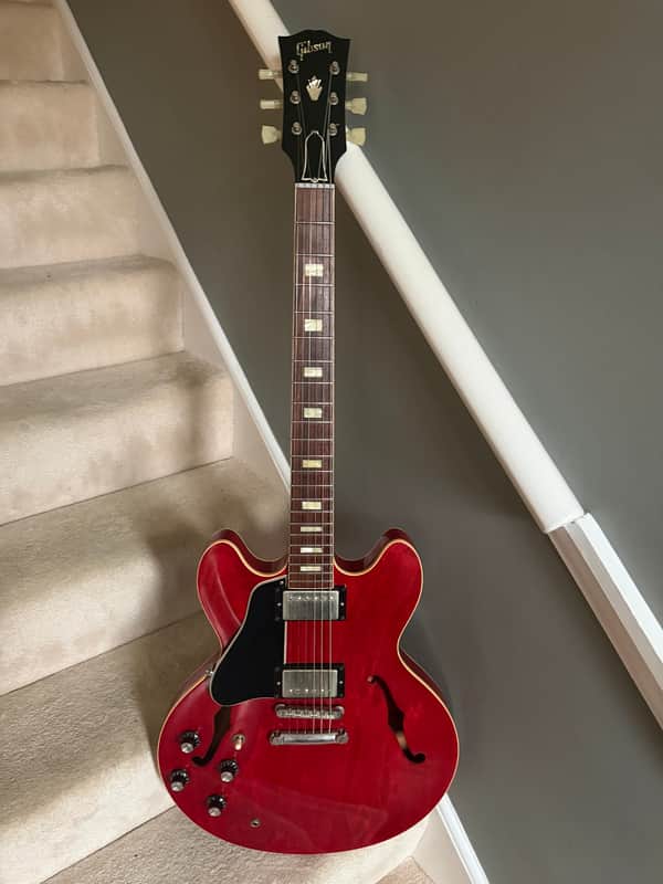 Left handed lefty Gibson Memphis '63 ES-335 Block 2015 - Sixties Cherry VOS image 1