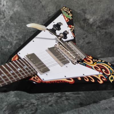 Epiphone Inspired by Gibson Custom Jimi Hendrix Love Drops Flying V Ebony w/ FREE Same Day Shipping Bild 5