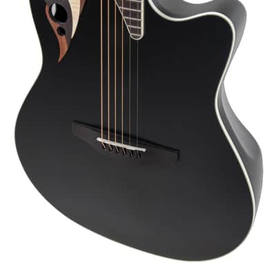 Ovation Celebrity Deluxe E-Acoustic Guitar CDX40-5-G Black Satin (CDX40-5-G) image 7